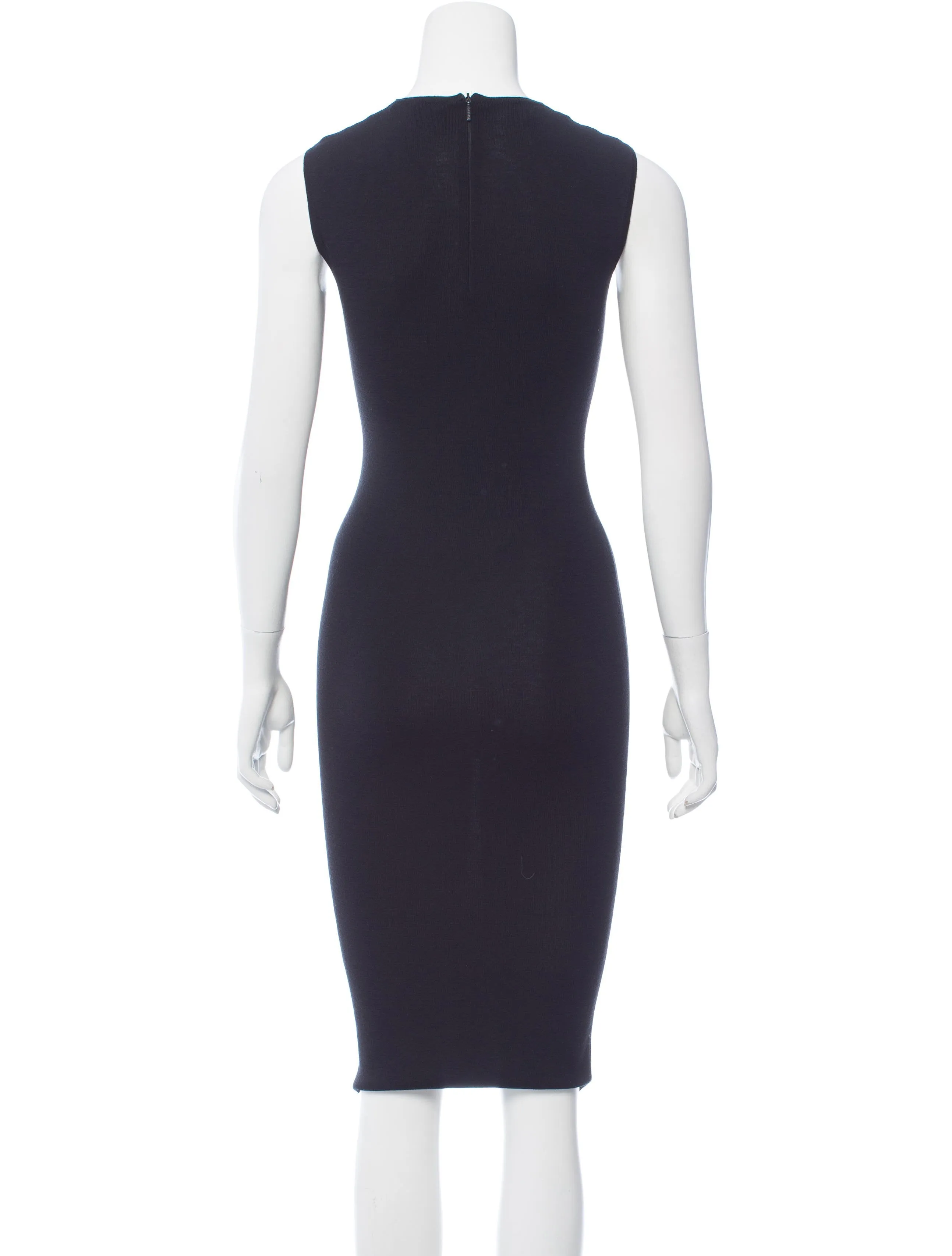 SZ M NEW $2100 GUCCI Black 100% WOOL KNIT PYTHON Snakeskin Trim FITTED DRESS NWT