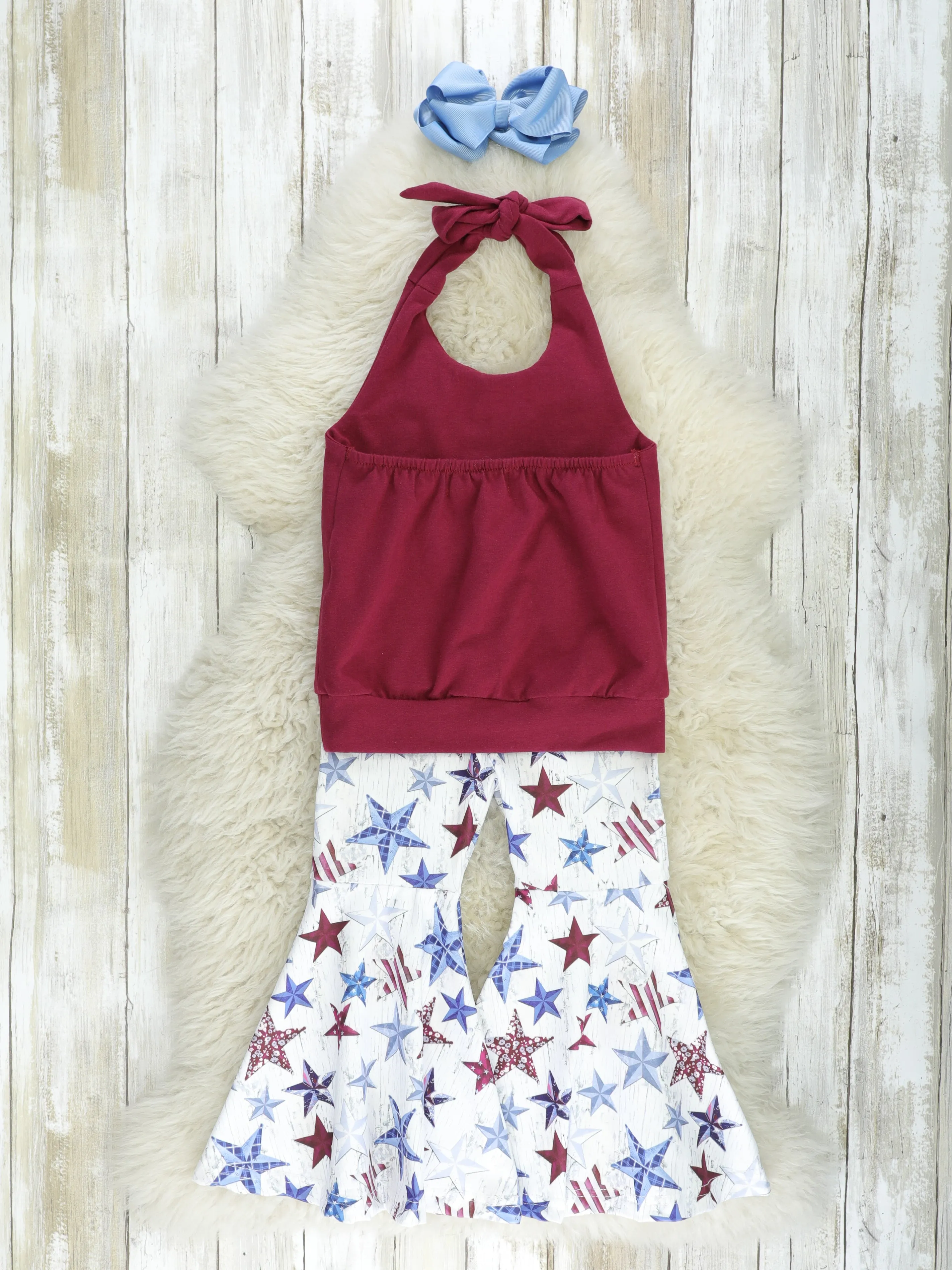Tie Top & Star Bell Bottoms
