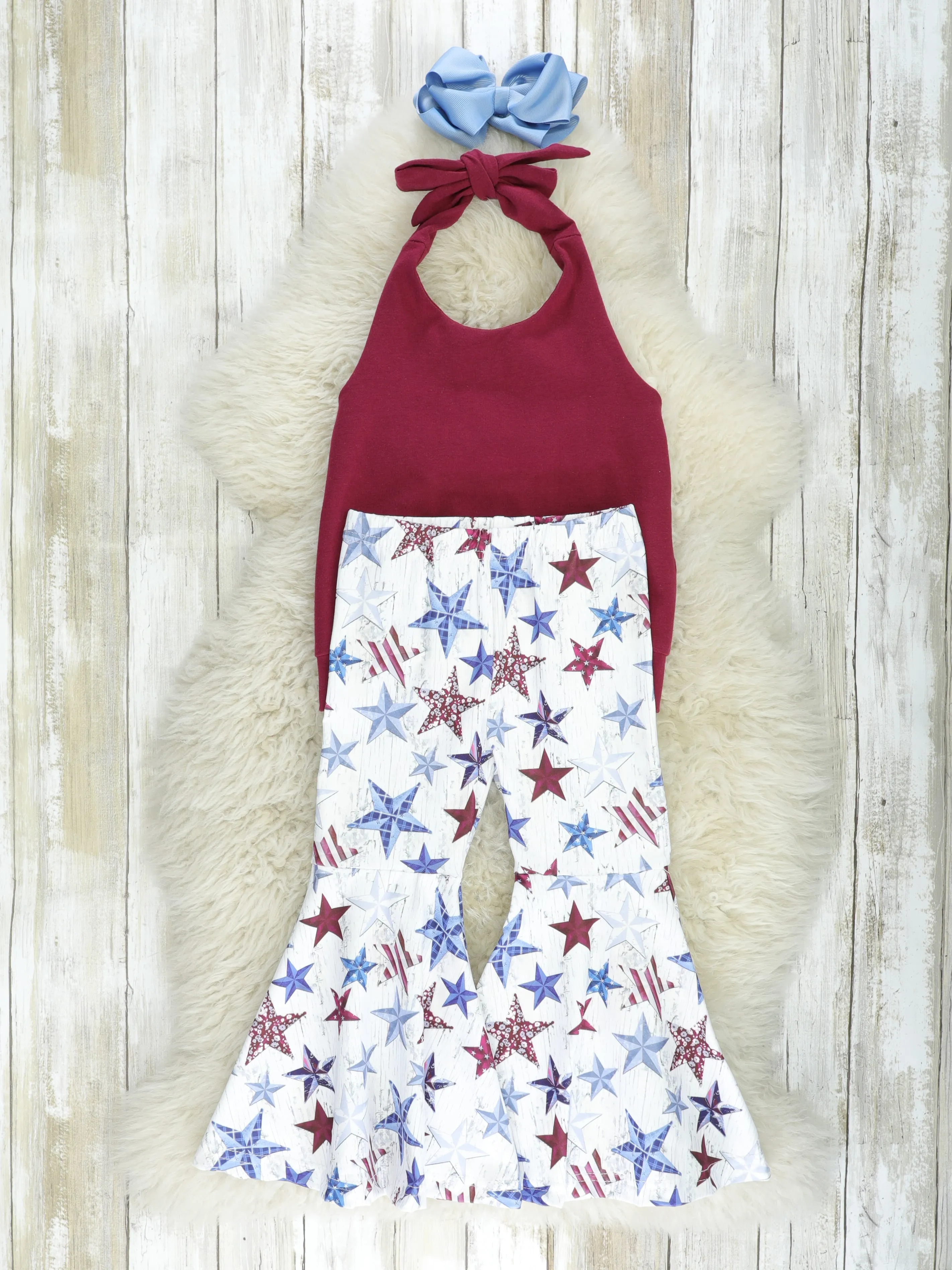 Tie Top & Star Bell Bottoms