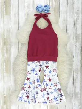 Tie Top & Star Bell Bottoms