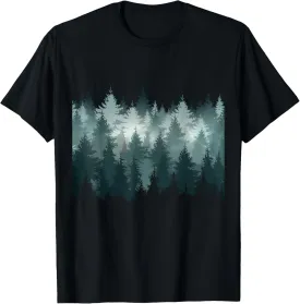 Trees Nature Mountains Adventure Outdoor Wildlife Forest T-Shirt