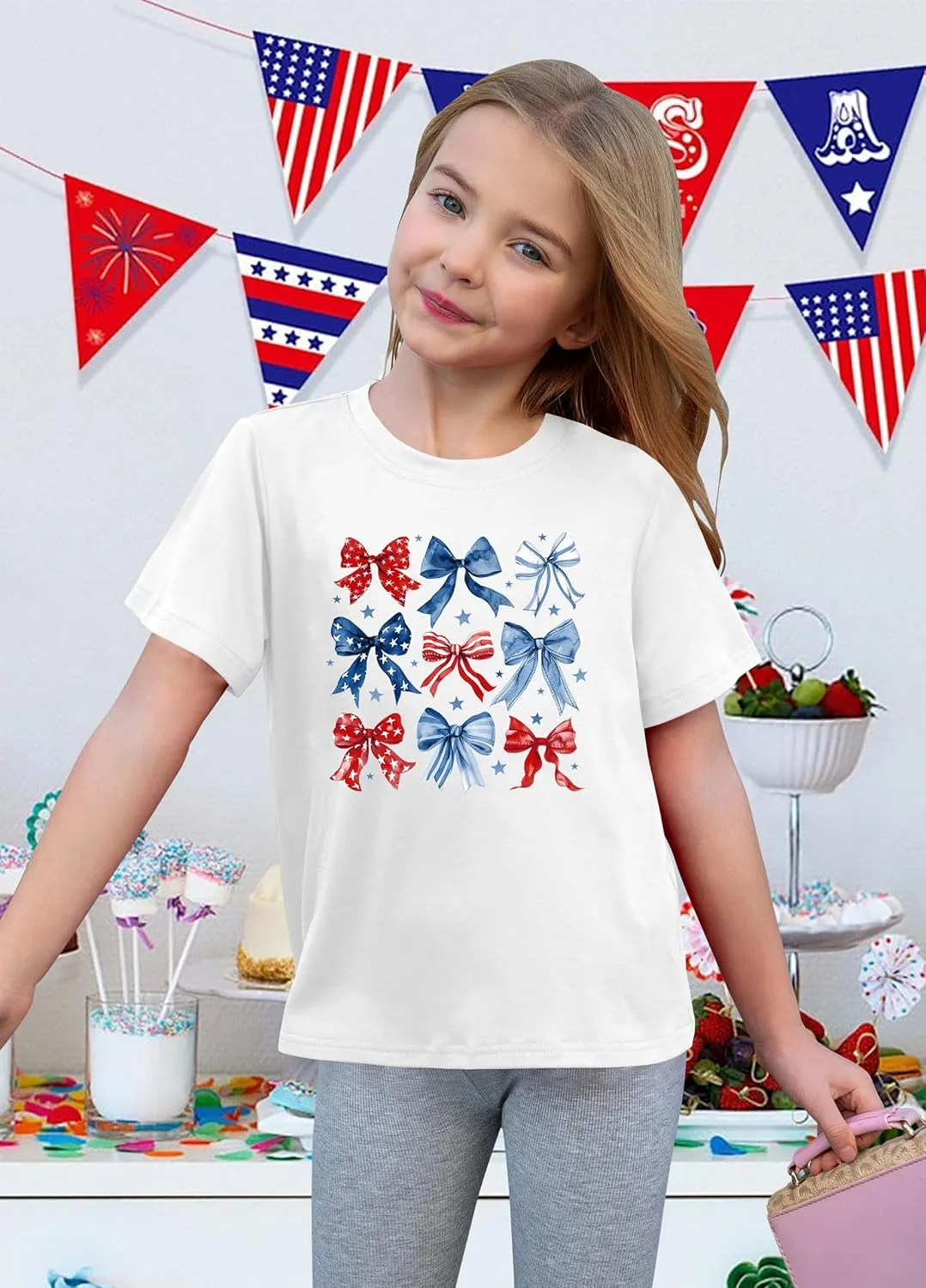 USA Shirt Toddler Boys Girls American Flag Tshirt 4th of July Shirt Kids Patriotic Tee Tops