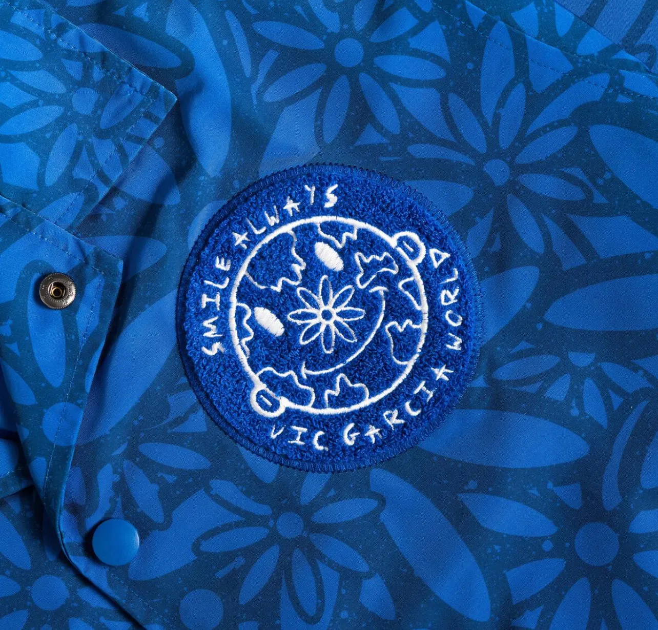 Vic Garcia Flower Print Coach Jacket (Flower-Print-Coach-Jacket)