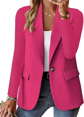 Womens Casual Blazers Business Casual Dressy Long Sleeve Jackets Lightweight Blazer Spring Summer Cardigan Work Suit