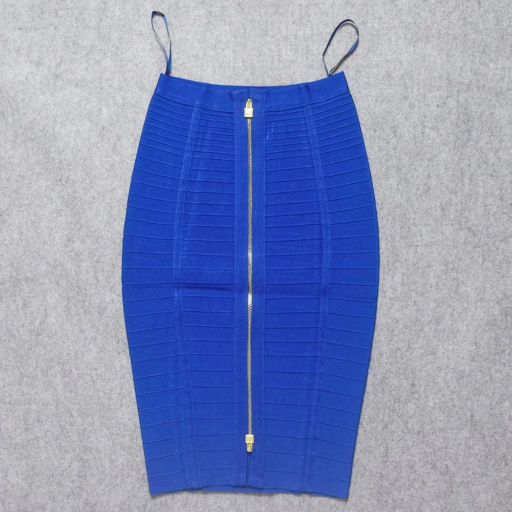 Women's High Waist Elastic Rayon Bandage Pencil Skirt