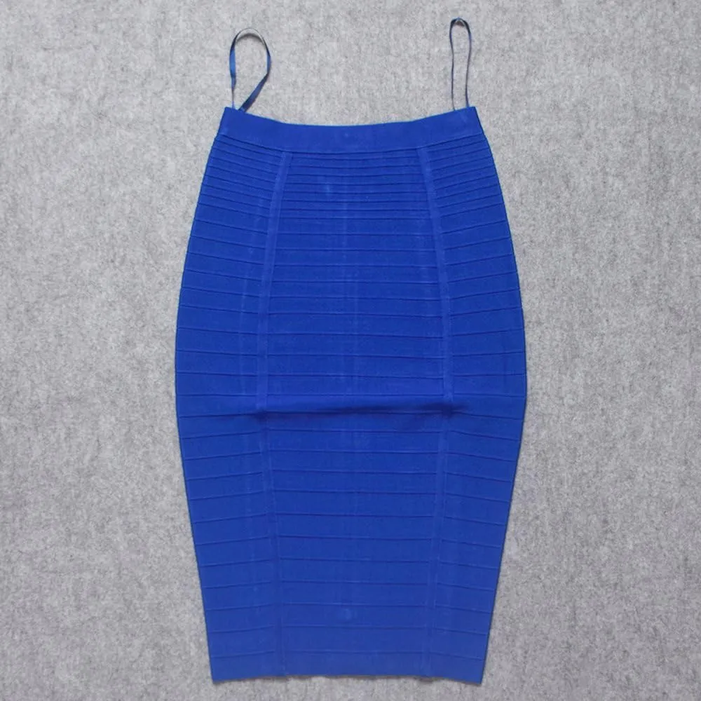 Women's High Waist Elastic Rayon Bandage Pencil Skirt